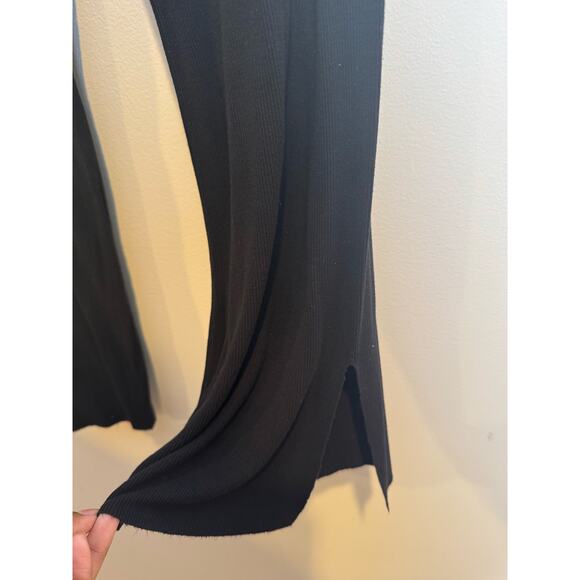 LNA Kismet Black Rib Split Hem Pant XS - Picture 8 of 9
